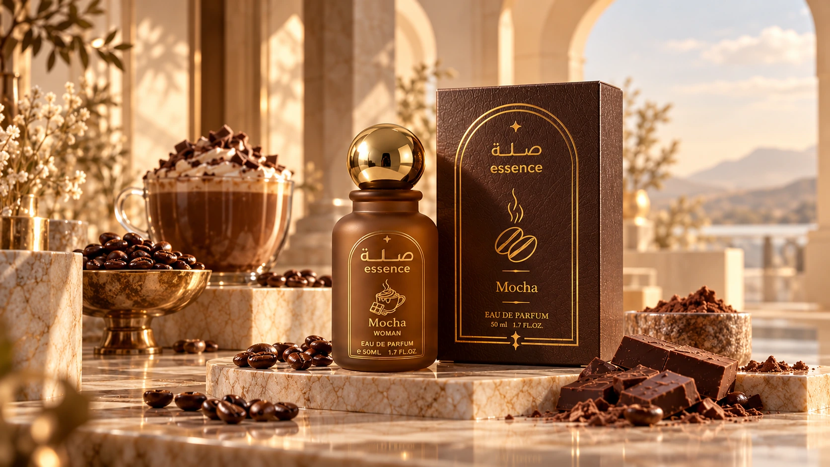 عطر Mocha وعلبته من مجموعة Café